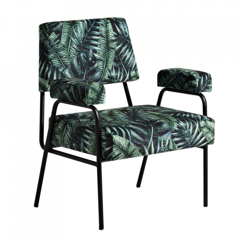 Scaun lounge multicolor din poliester si metal Tropical Custom Form - PARIS14A.RO