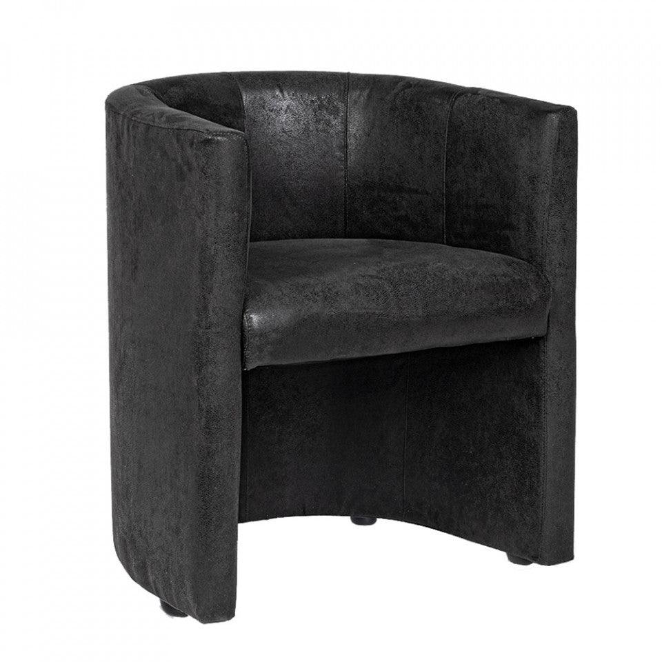 Scaun lounge negru din poliester si lemn Corfu Bizzotto - PARIS14A.RO