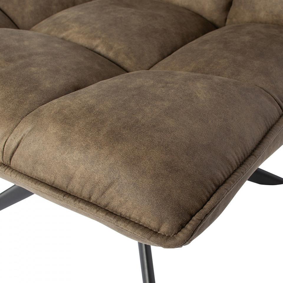 Scaun lounge rotativ verde din poliuretan si metal Jouke - PARIS14A.RO