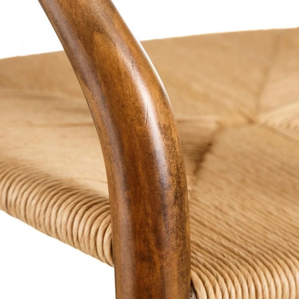 Scaun maro din lemn si ratan Round - PARIS14A.RO