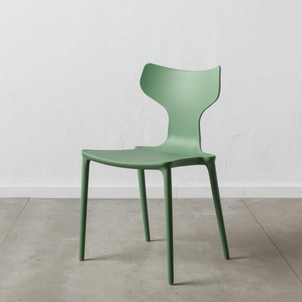 Scaun verde din plastic Trend - PARIS14A.RO