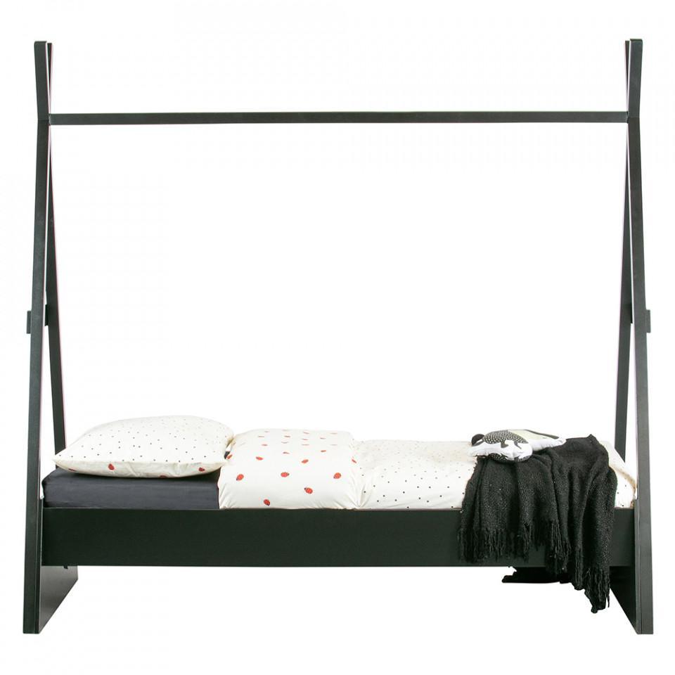 Sertar pat negru din lemn de pin Joep - PARIS14A.RO