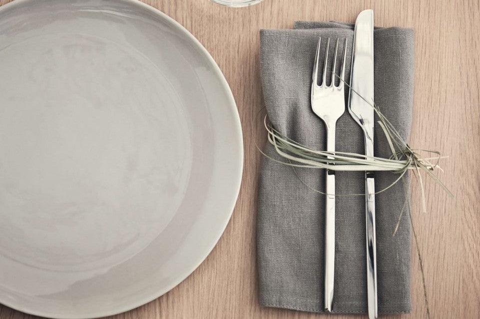 Set 16 tacamuri argintii din inox Carved Cutlery Bolia - PARIS14A.RO