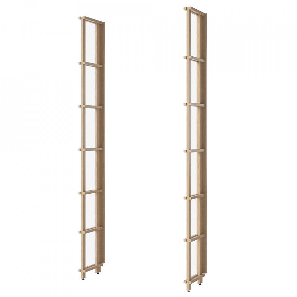 Set 2 cadre pentru etajera maro din lemn de stejar 210 cm Friedman Bolia - PARIS14A.RO