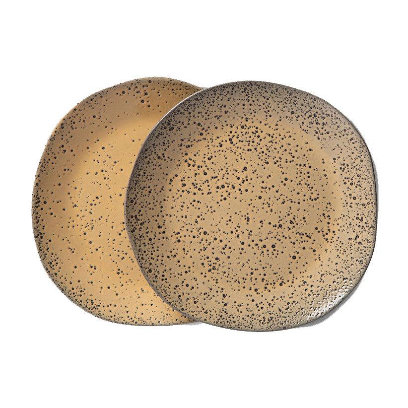 Set 2 farfurii pentru desert roz piersica din ceramica 16 cm 70s HK Living - PARIS14A.RO