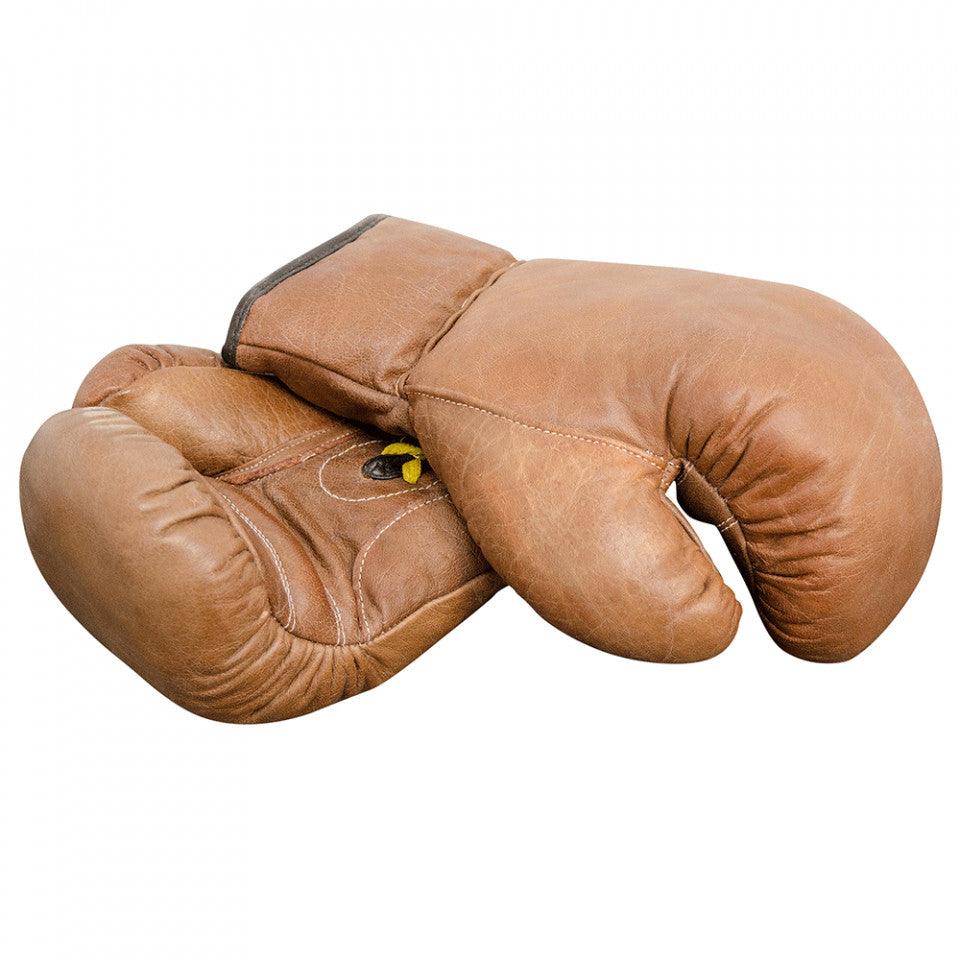 Set 2 manusi de box decorative maro din piele 13 cm Boxing Gloves Versmissen - PARIS14A.RO