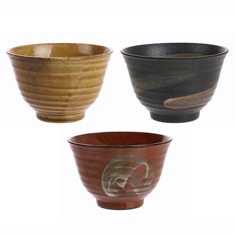 Set 3 boluri multicolore din ceramica 12 cm Matcha HK Living - PARIS14A.RO