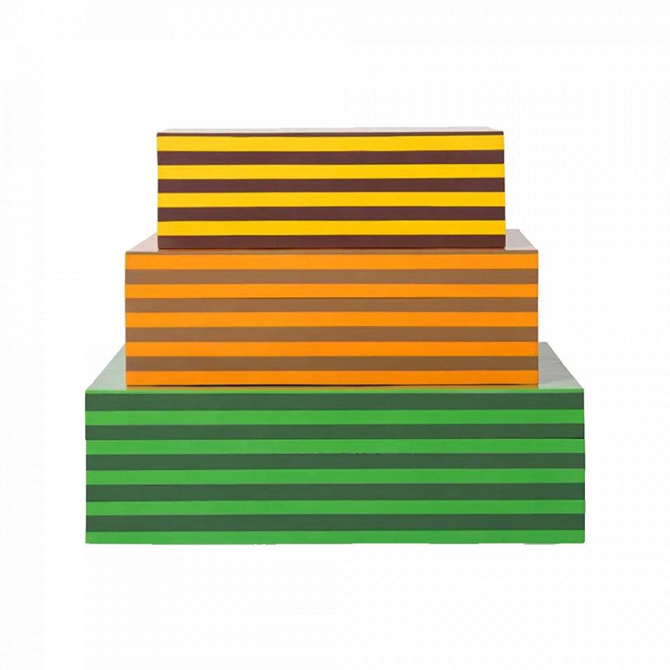 Set 3 cutii multicolore din polirasina si MDF Dawn HK Living - PARIS14A.RO