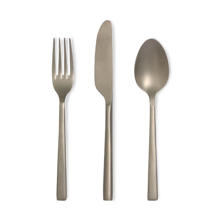 Set 3 tacamuri gri din inox Adora HK Living - PARIS14A.RO