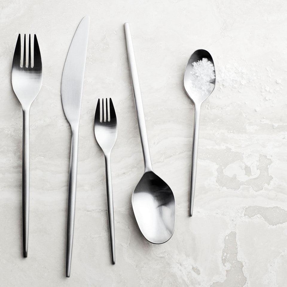 Set 4 furculite argintii din inox Fluent Bolia - PARIS14A.RO