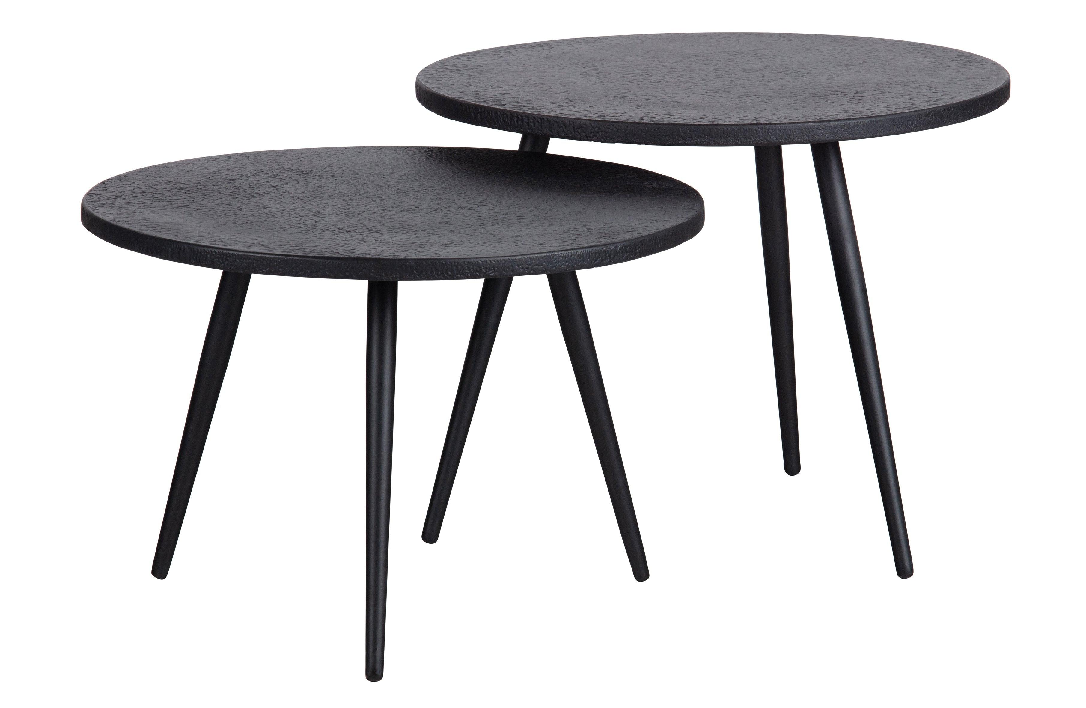 Set de 2 - Suze Sidetables din lemn/metal negru - PARIS14A.RO