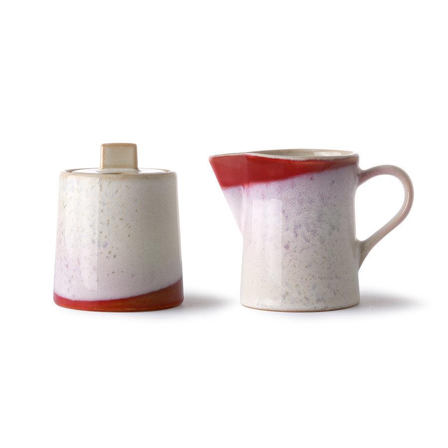 Set zaharnita si latiera multicolore din ceramica Danna HK Living - PARIS14A.RO