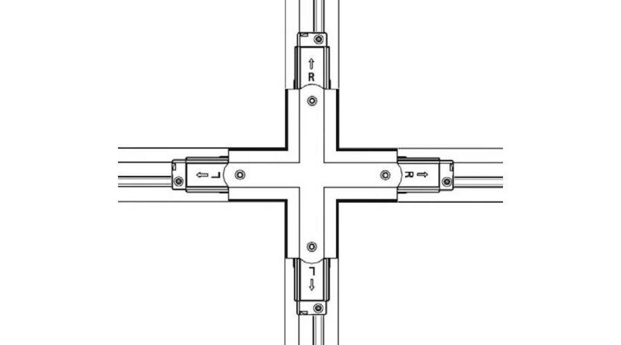 SINA X" Alb DOBAC MHT1-X-WH CONECTOR MAXLIGHT" - PARIS14A.RO