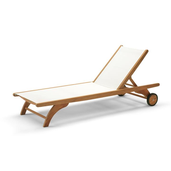 Skagerak - Columbus Sun Bed, teak - white Alb - PARIS14A.RO