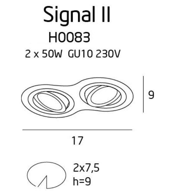 Spot incastrabil SIGNAL II Culoare alba MAXLIGHT H0083 - PARIS14A.RO