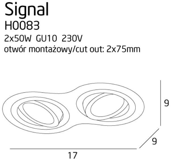 Spot incastrabil SIGNAL II Culoare alba MAXLIGHT H0083 - PARIS14A.RO