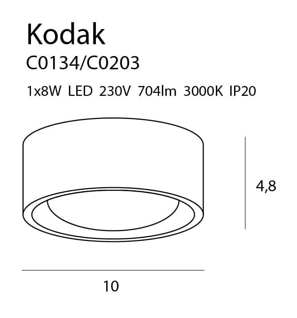 Spot KODAK I Culoare neagra 8W MAXLIGHT C0203 - PARIS14A.RO