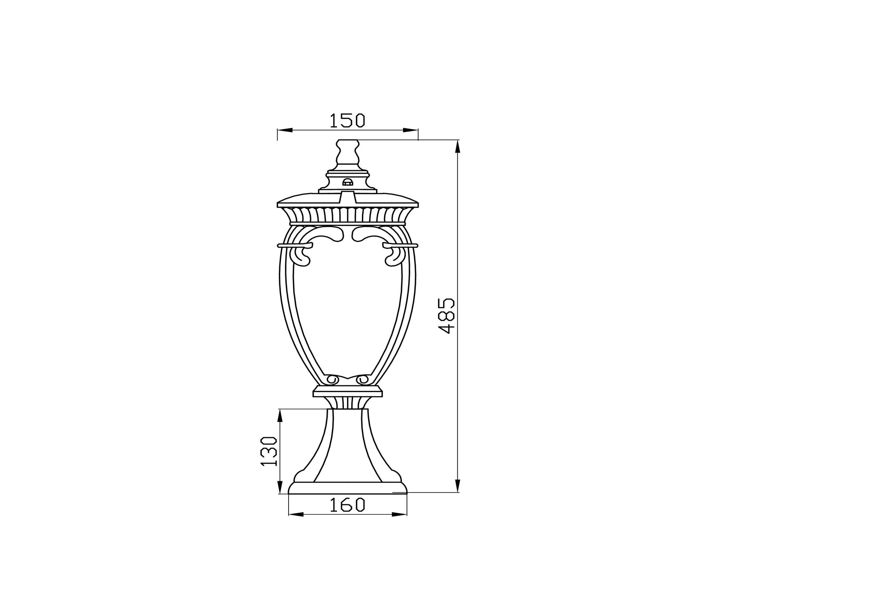 Stalp exterior Fleur Maytoni Outdoor O414FL-01BZ - PARIS14A.RO