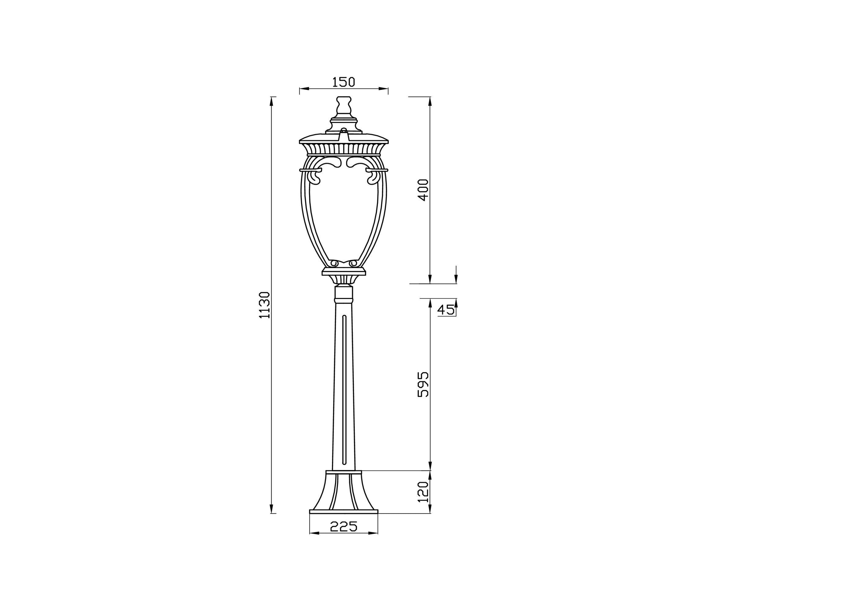 Stalp exterior Fleur Maytoni Outdoor O414FL-01BZ1 - PARIS14A.RO