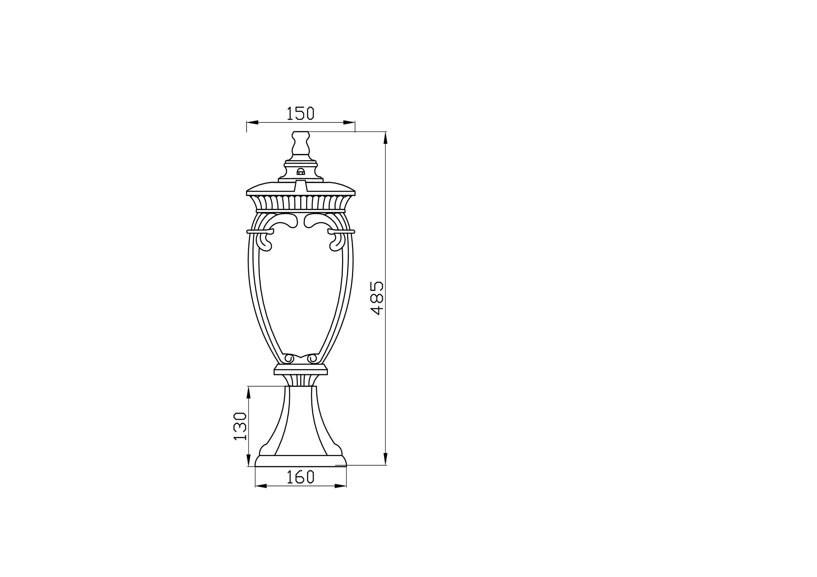 Stalp exterior Fleur Maytoni Outdoor O414FL-01GB - PARIS14A.RO