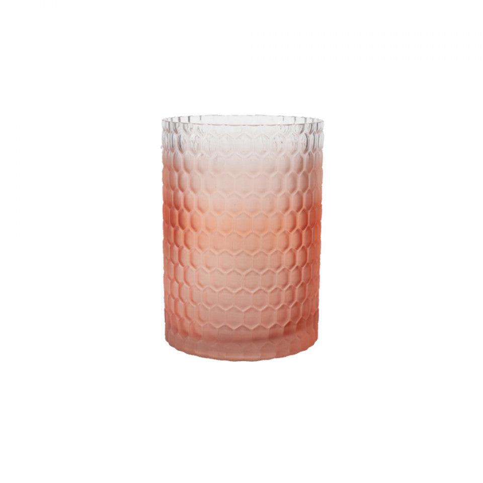 Suport lumanare roz/transparent din sticla 24 cm Relu LifeStyle Home Collection - PARIS14A.RO