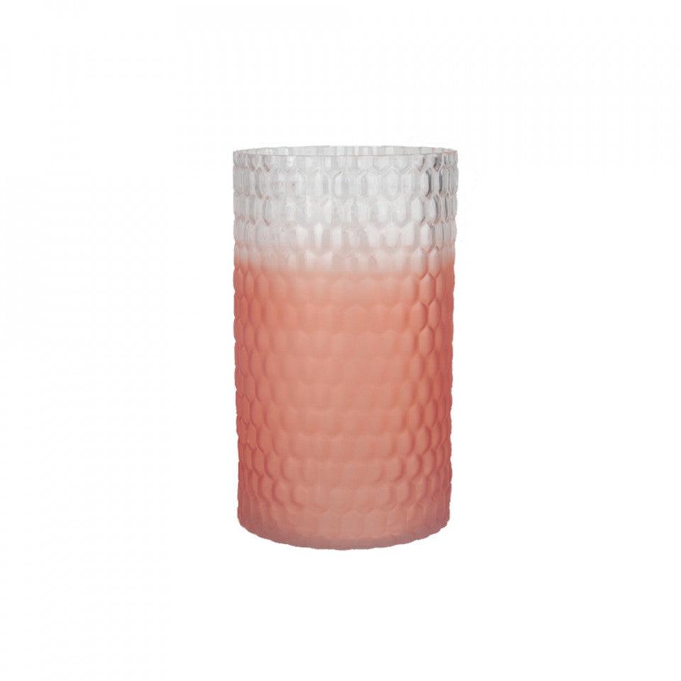 Suport lumanare roz/transparent din sticla 30 cm Relu LifeStyle Home Collection - PARIS14A.RO