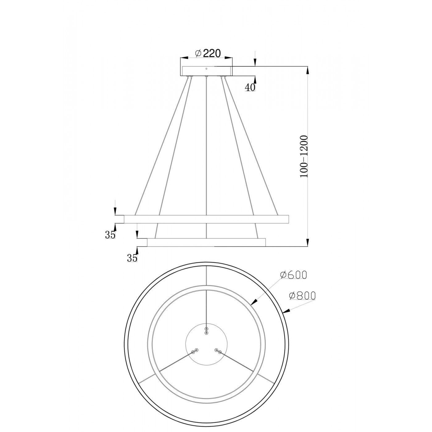 SUSPENSIE Neagra RIM MAYTONI LED,MOD058PL-L74B4K - PARIS14A.RO