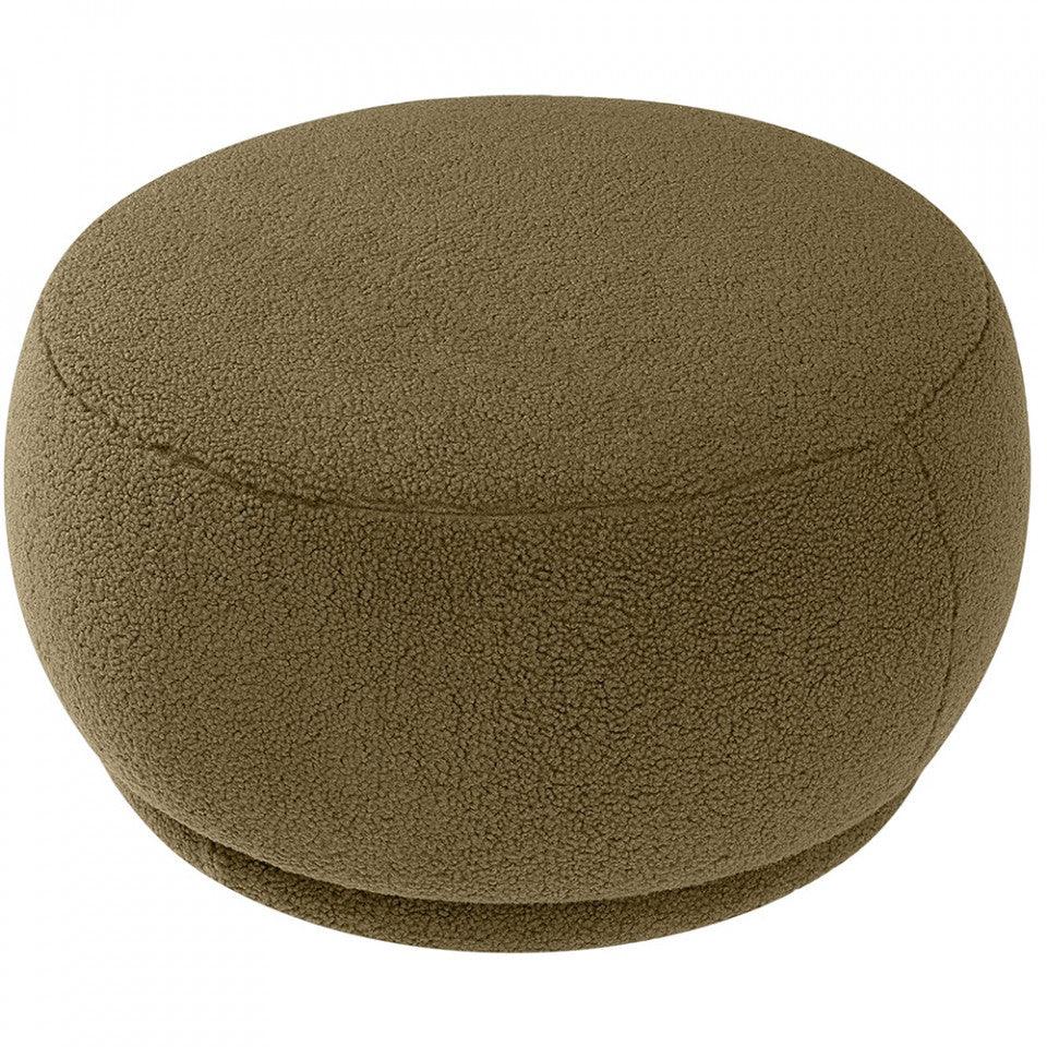 Taburet rotund verde inchis din poliester 59 cm Conrad Versmissen - PARIS14A.RO