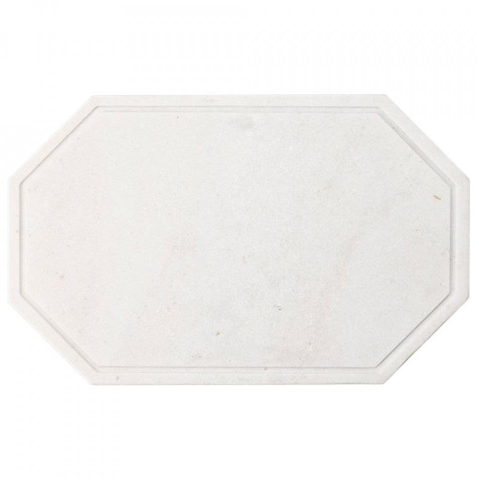 Tocator octagonal alb din marmura 25x40 cm Wonder Bolia - PARIS14A.RO