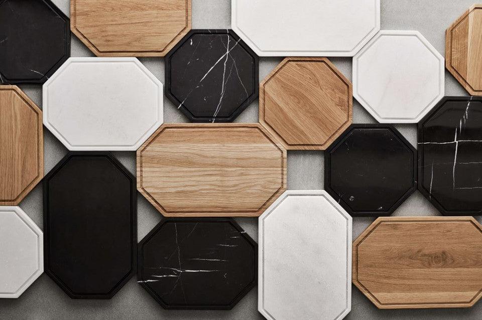 Tocator octagonal negru din marmura 25x32,5 cm Wonder Bolia - PARIS14A.RO