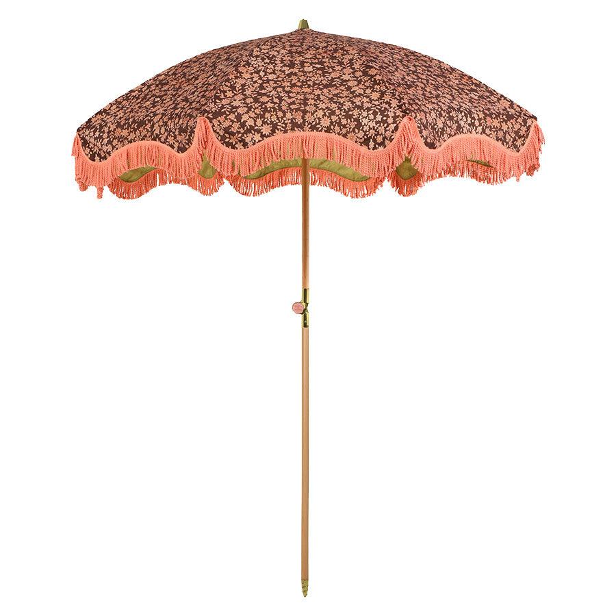 Umbrela pentru plaja multicolora din poliester si lemn Doris HK Living - PARIS14A.RO