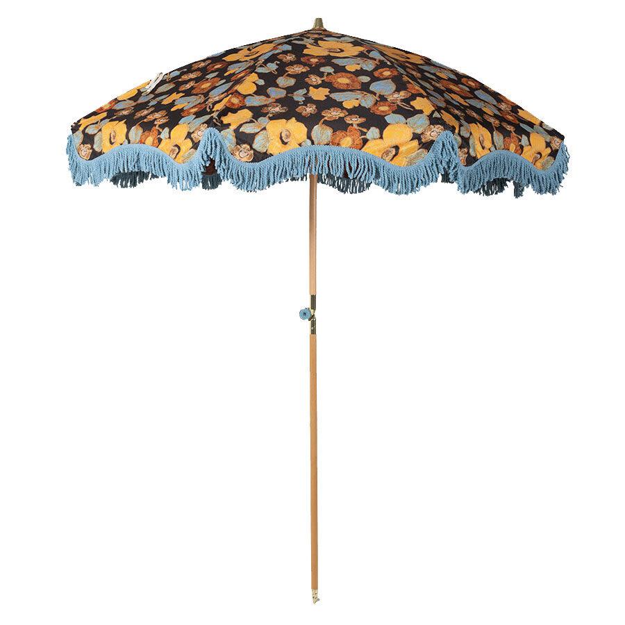 Umbrela pentru plaja multicolora din poliester si lemn Floral Energy HK Living - PARIS14A.RO