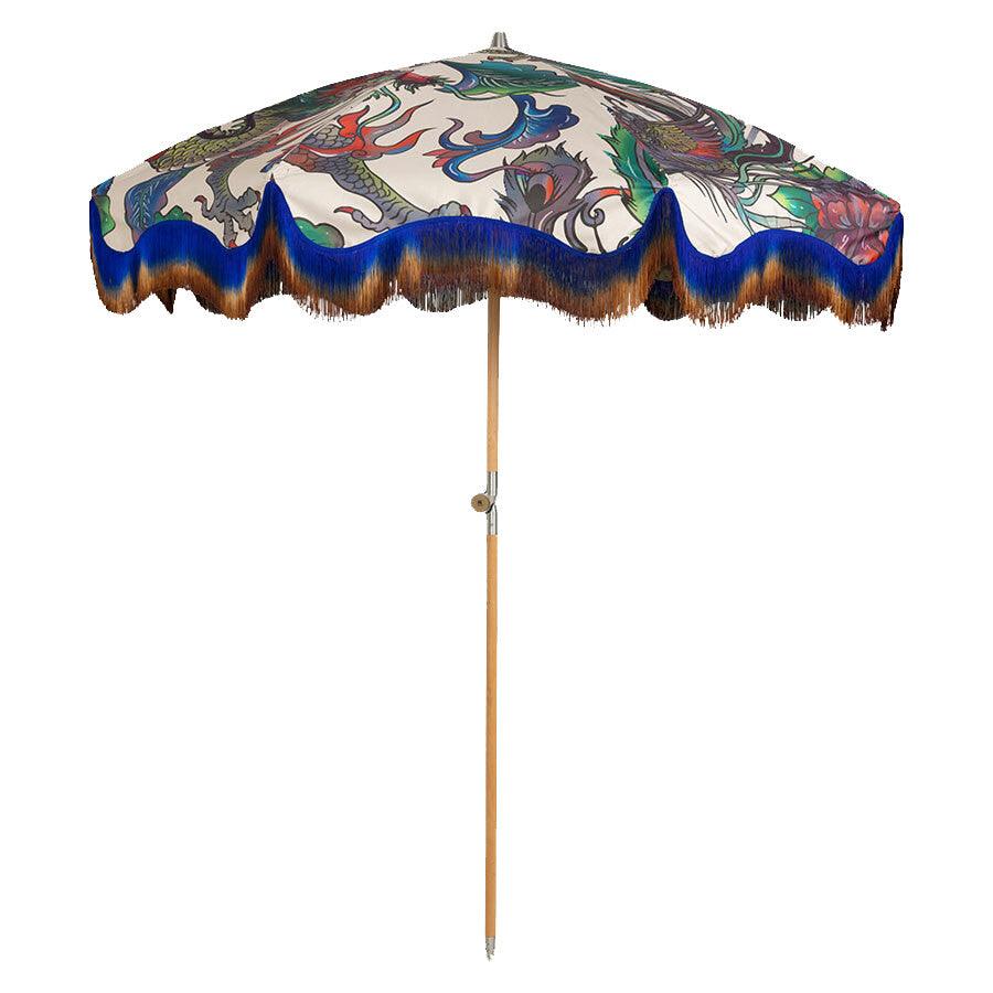 Umbrela pentru plaja multicolora din poliester si lemn Traditional Blend HK Living - PARIS14A.RO