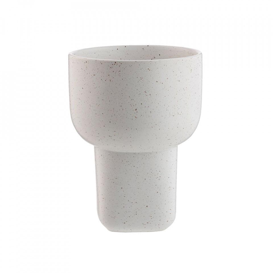 Vaza alba din ceramica 20 cm Forma Bolia - PARIS14A.RO