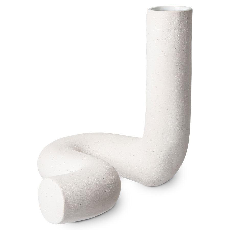 Vaza alba din ceramica 26 cm Twisted HK Living - PARIS14A.RO