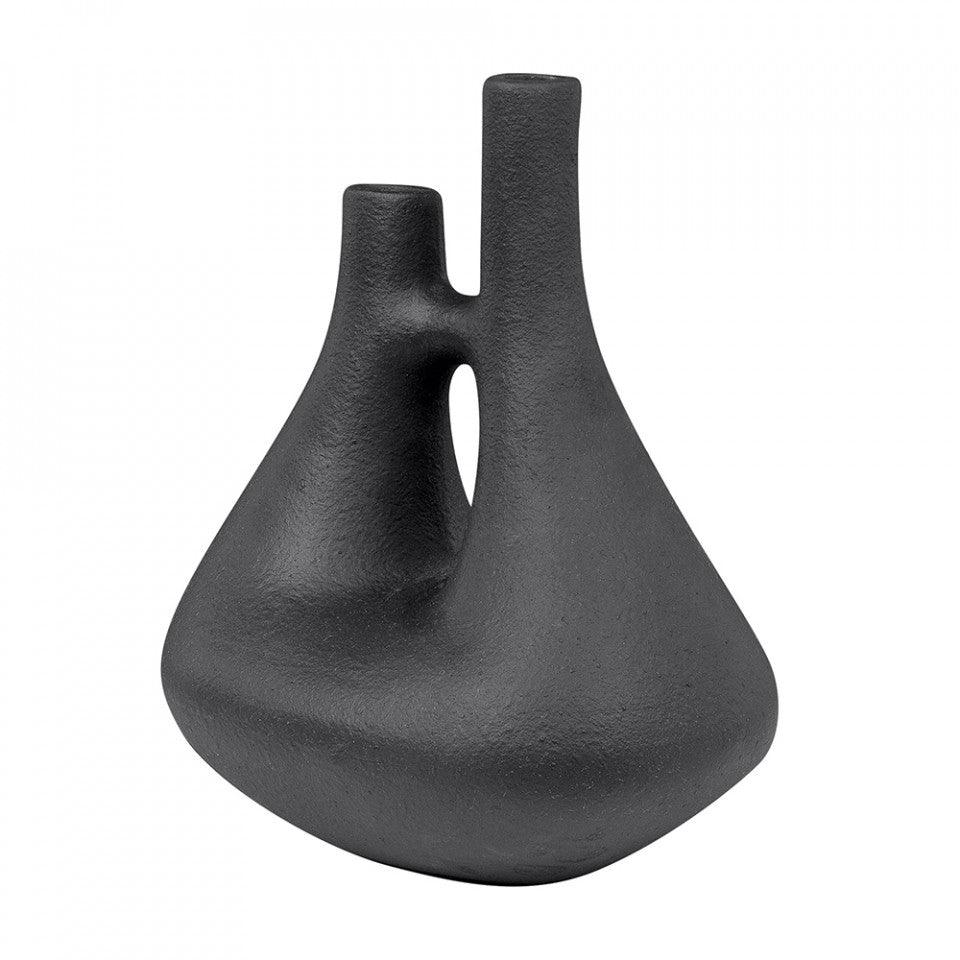 Vaza decorativa neagra din ceramica 30 cm Linked Versmissen - PARIS14A.RO