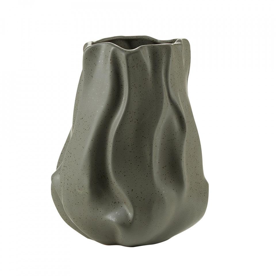 Vaza gri din ceramica 27 cm Flores Bahne - PARIS14A.RO