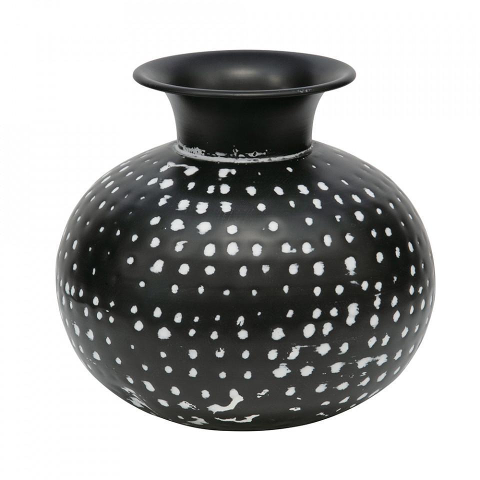 Vaza neagra din fier 23 cm Emori - PARIS14A.RO