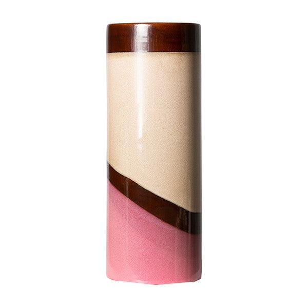 Vaza roz din ceramica 25 cm 70s HK Living - PARIS14A.RO