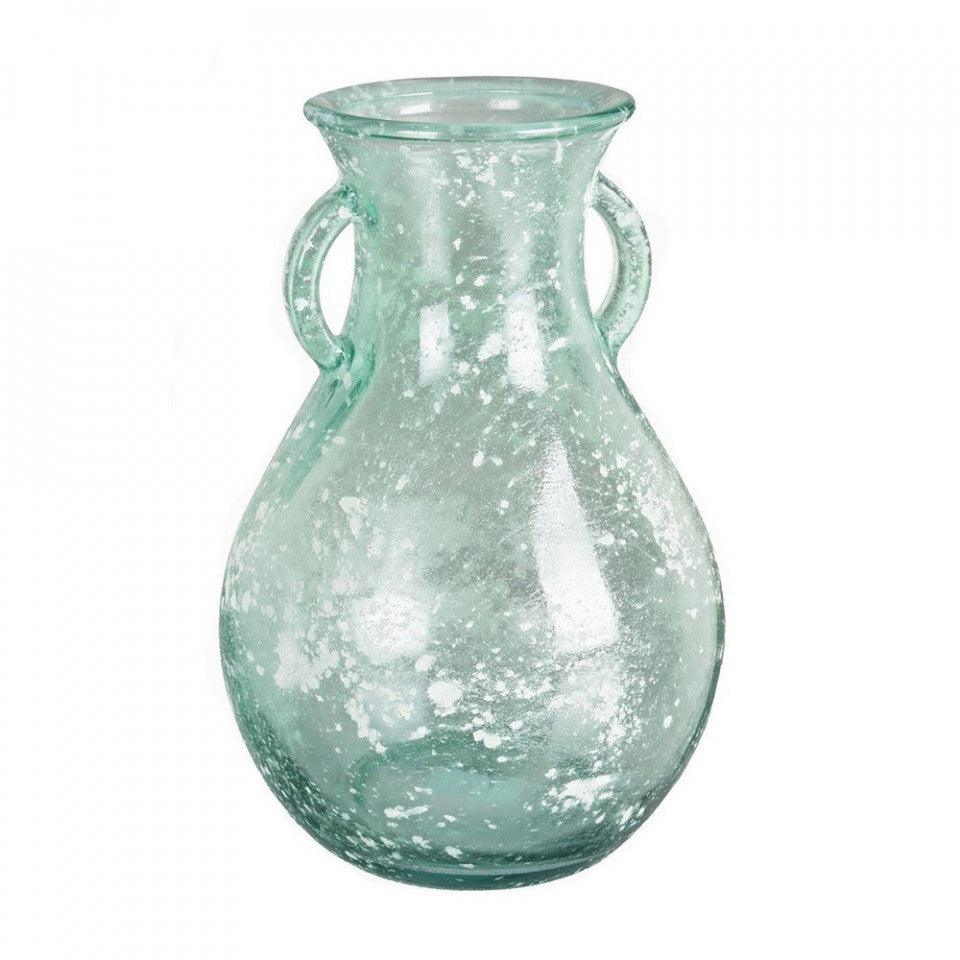 Vaza verde din sticla reciclata 24 cm Arleen Bizzotto - PARIS14A.RO