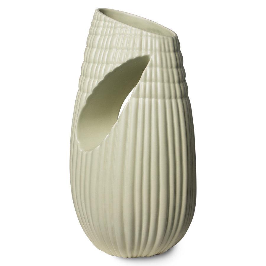 Vaza verde menta din ceramica 32 cm Ribbed HK Living - PARIS14A.RO