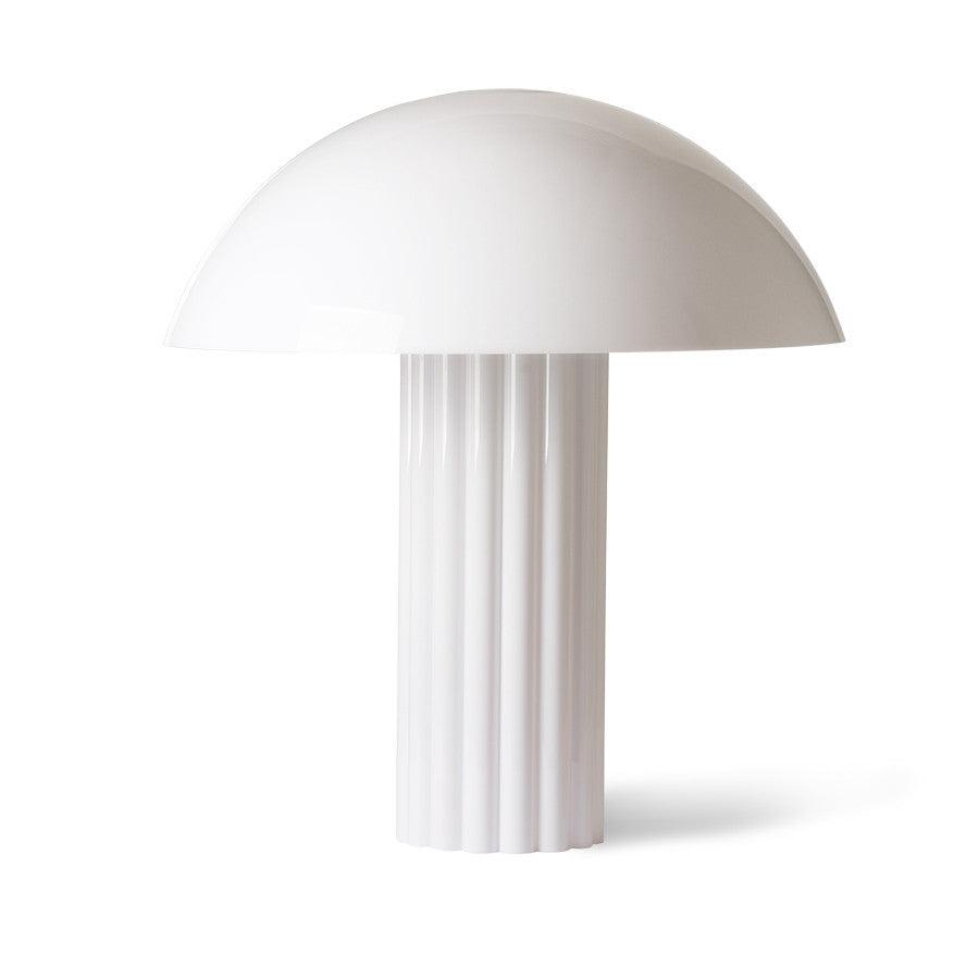 Veioza alba din sticla acrilica cu 3 becuri 61 cm Cupola HK Living - PARIS14A.RO