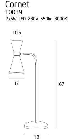 Veioza CORNET LED MAXLIGHT T0039 - PARIS14A.RO