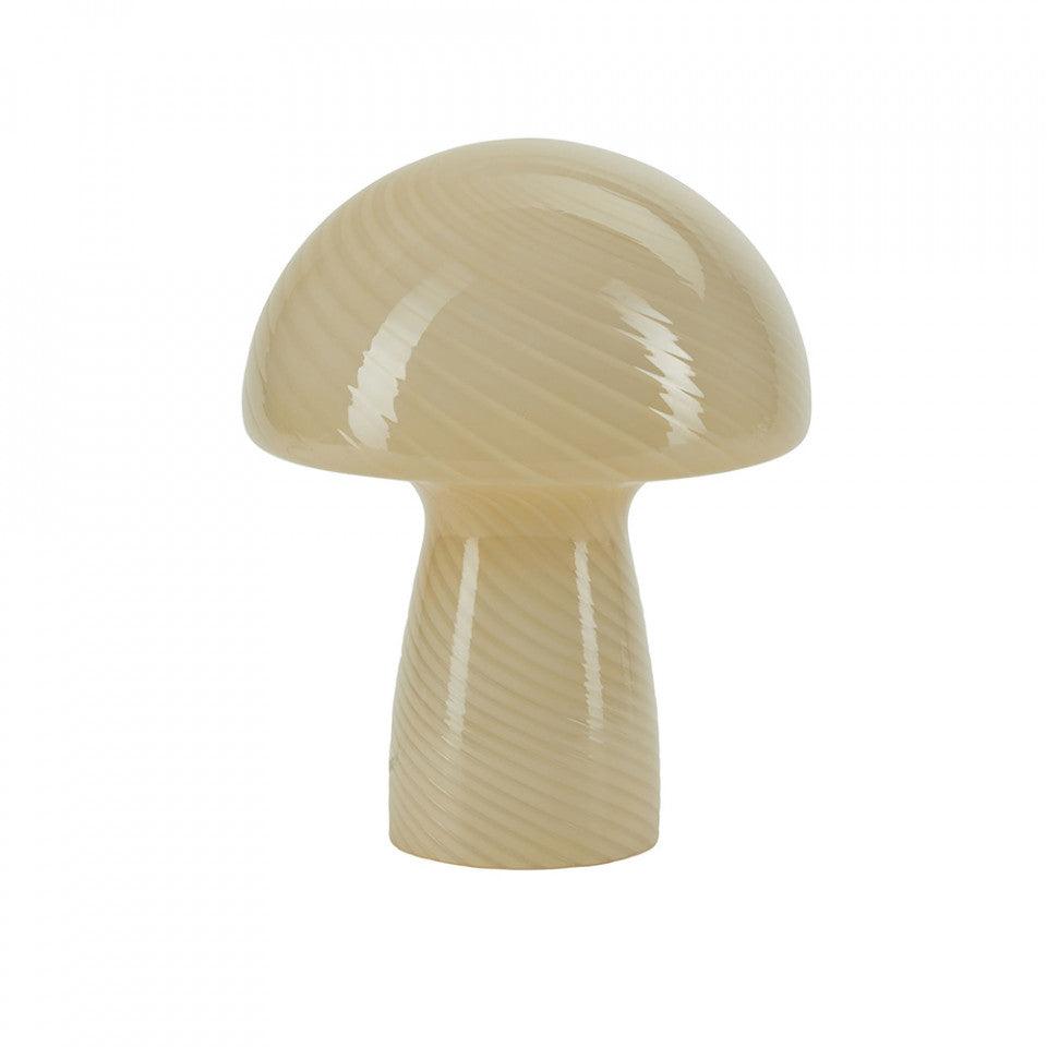 Veioza galbena din sticla 23 cm Mushroom Bahne - PARIS14A.RO