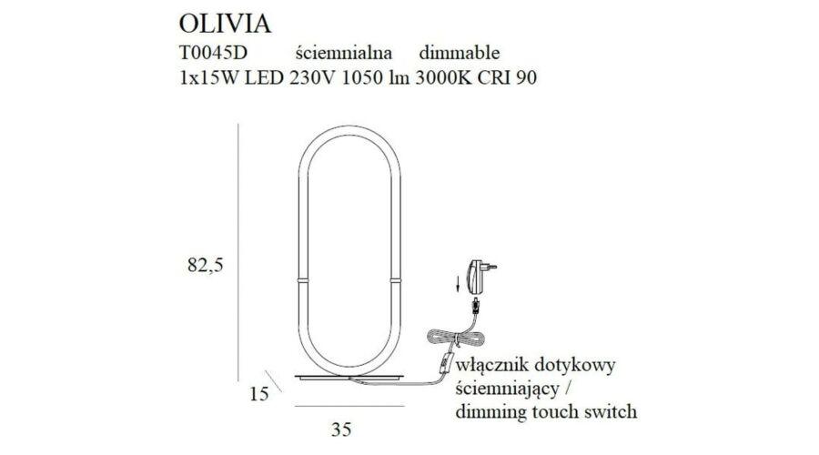 Veioza OLIVIA MAXLIGHT T0045D - PARIS14A.RO