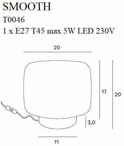 Veioza SMOOTH MAXLIGHT T0046 - PARIS14A.RO