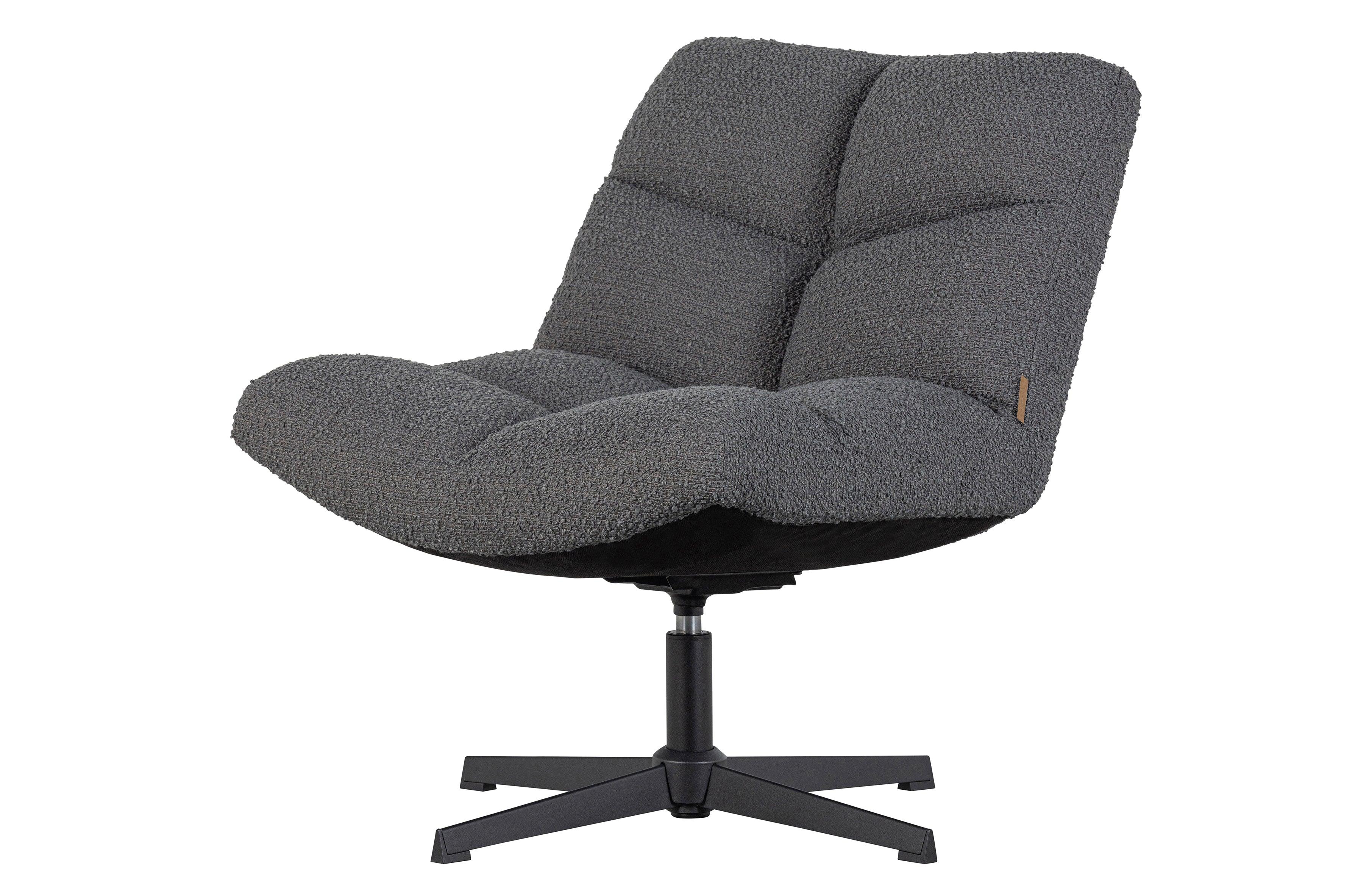 Vinny Swivel Aoldchair Bouclé Antracit - PARIS14A.RO