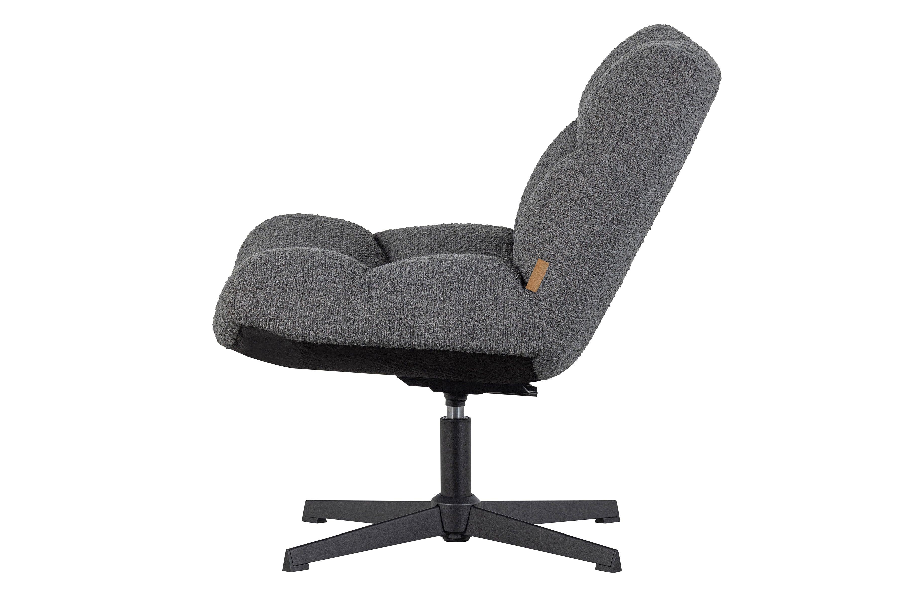 Vinny Swivel Aoldchair Bouclé Antracit - PARIS14A.RO