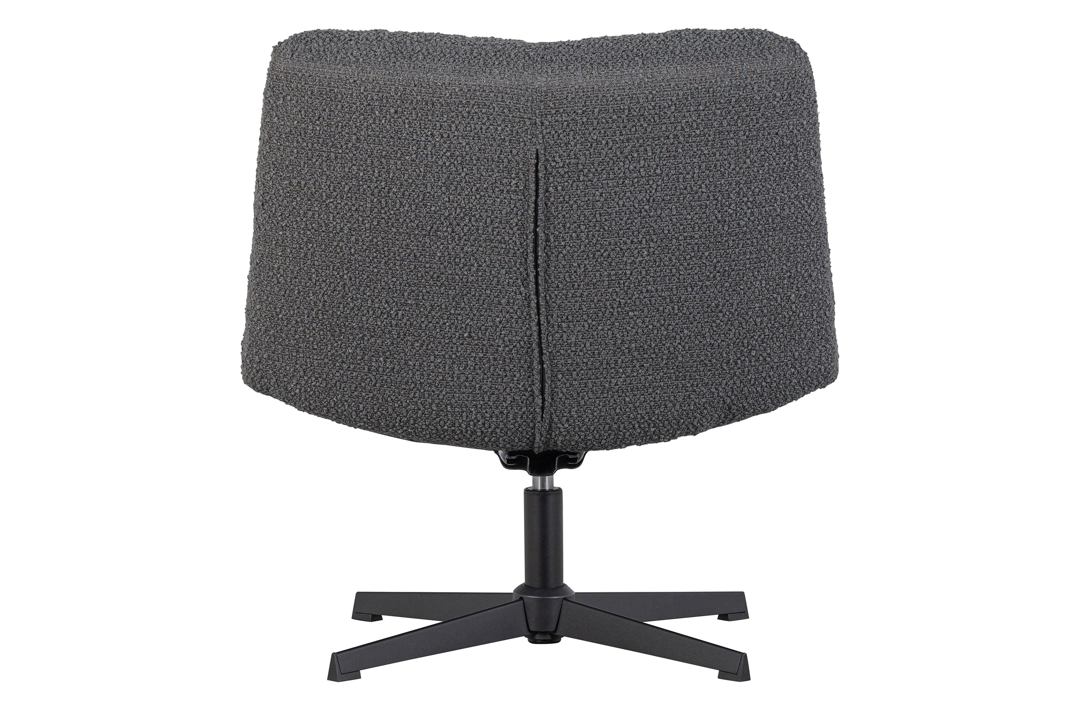 Vinny Swivel Aoldchair Bouclé Antracit - PARIS14A.RO