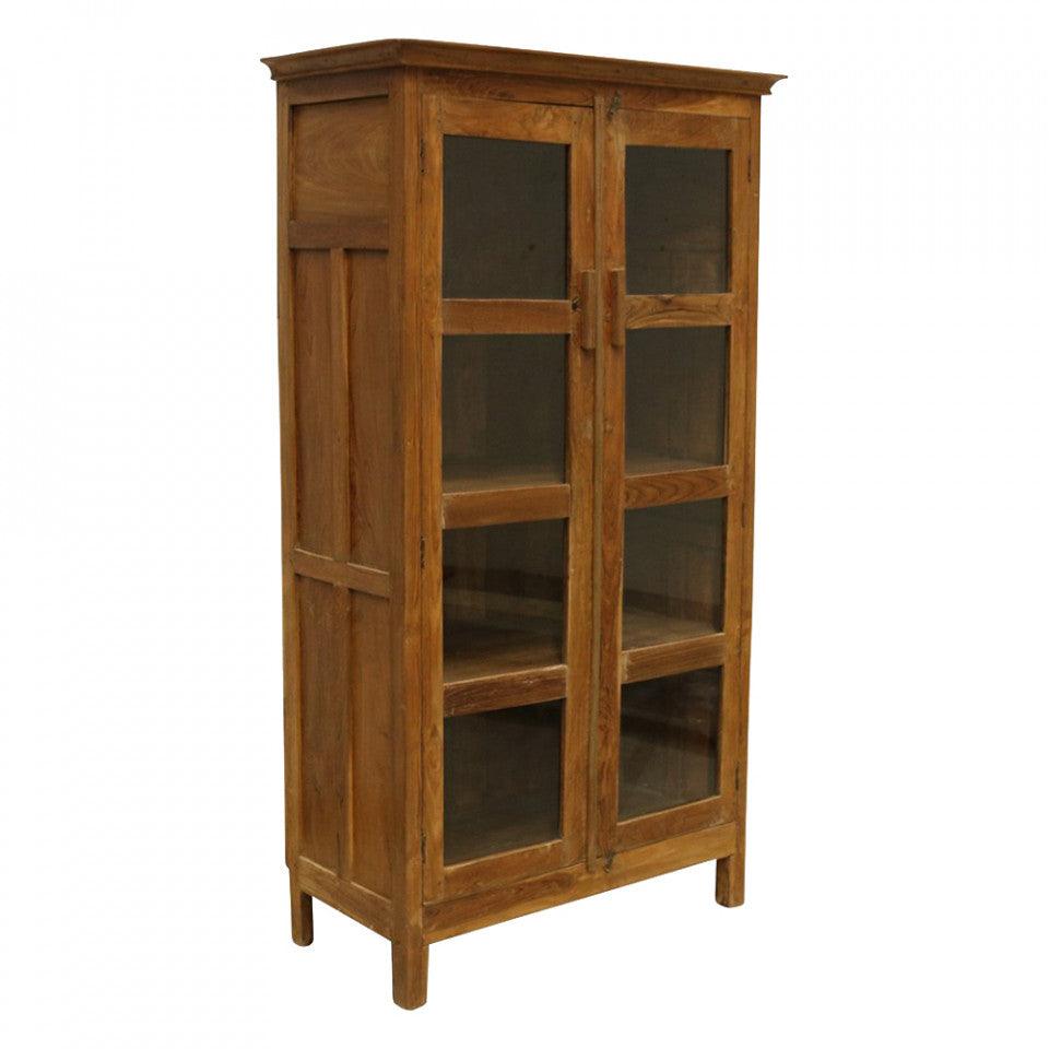 Vitrina maro din lemn de tec si sticla 183 cm Alola Raw Materials - PARIS14A.RO